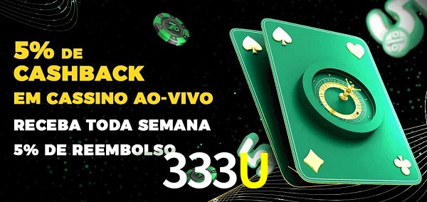 Promoções do cassino ao Vivo 333U